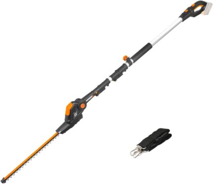 WORX WG252E.9 20V Cordless Pole Hedge Trimmer 45cm, Reach up to 2.8m