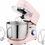 Professional Stand Mixer 1200W with 6 Speeds & Pulse Function, 7L Stainless Steel Mixing Bowl, Splash Guard, Whisk, Beater & Dough Hook | Electric Kitchen Mixer for Cakes,…