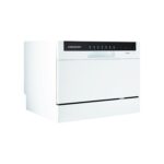 CTTD6WH Mini Counter Top Dishwasher in White – 6 Place Settings – Table Top – Compact Design – 6 Drying Settings – 7 Wash Cycles – ECO Friendly Mode