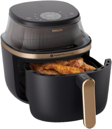 Airfryer 3000 Series 7.2L, Cooking Window, 16-in-1 Airfryer, RapidAir Plus Technology, Fat Removal, HomeID Recipe App, Easy to Clean (NA342/09)