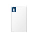 82L Under Counter Fridge with LED Lighting, Adjustable Temperature Control, Reversible Door and 3 star Ice Box, White, E rated