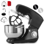 Andrew James Stand Mixer for Baking Food Mixer, 1300W Max, Large 5.5 Litre Bowl 6 Speed Pulse Mode, Kitchen Electric Mixer with Bowl, Flexi-Beater Dough Hook Balloon Whisk…