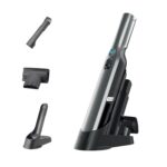 Shark WandVac 1.0 Cordless Handheld Vacuum Cleaner, Small & Lightweight, Powerful Suction Handheld Vacuum with Duster/Crevice and Multi-Surface Tools, Charging Base, Grey, WV200UK