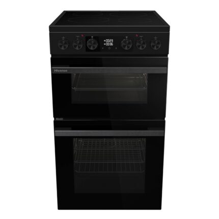 HDCEC5C10B Freestanding Ceramic Electric Cooker with Double Oven 69/43 Litres – Black, A Rated Double Oven [Energy Class A]