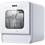 2025 NEW Upgraded Portable Dishwasher No Plumbing Table Top Dishwasher with 5L Tank, 9 Programs, 37 * 50cm Ultra-Narrow & Deep Design, 1-24H Delay Start & 360° Dual…