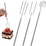 3 Pcs Chocolate Dipping Fork Kit,Stainless Steel Fondue Diving Forks