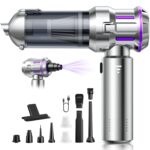 Vacuum Cleaner, 22000Pa 4-in-1 Car Vacuum Cleaner Cordless, 3 Speed Brushless Motor Mini Hoover with One-Touch Cleaning, Rechargeable Portable Air Duster for Home Car…