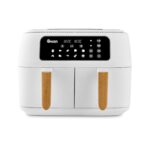 SD10410WHT Nordic Duo 13-in-1 Air Fryer with Dual Non-Stick Baskets, Swan Cyclone Technology, 13 Pre-Set Functions, Match Cook, 8L, 1600W – 1800W, White