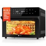 30L Air Fryer Oven XXL with Rotisserie, Mini Oven with 20 Programs, 9 Accessories, 360°Hot Air Circulation Technology, LED Touchscreen, Double-layered Glass Door, Recipe Book