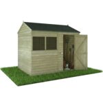 WALTONS 8 x 6 Overlap Storage Shed | Reverse Apex Roof | 7mm Overlap Cladding