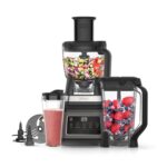 3-in-1 Food Processor & Blender with 5 Automatic Programs: Blend, Max Blend, Chop, Mix, Puree, 1.8L Bowl, 2.1L Jug, 700ml Cup, 1200W, Dishwasher Safe Parts, Auto-iQ, Black…
