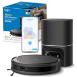 Tapo RV20 Max Plus 5300Pa Suction Robot Vacuum Cleaner with Mop, Ultra-Slim Design, Faster Mapping With MagSlim & LiDAR Navigation Robot Vacuum, Auto-Empty Dock, Voice/Remote…