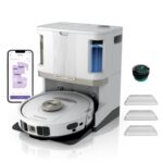 Shark PowerDetect Robot Vacuum and Mop with 60-Day Self-emptying and Cleaning Base – 3D LiDAR Navigation – Wi-Fi / App – 3 Anti-microb Pads, 1 Odour Cartridge and 2 Brushes…