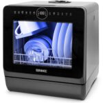 Table Top Dishwasher DW5 BK 950W Compact Tabletop Dish Washer Mini 5L Dishwashers with 8 Wash Cycles Electric Countertop Cleaner for Quick Eco Cleaning Plates Glass…
