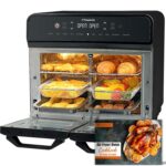 22L Dual Zone Air Fryer Oven With Rotisserie,Large Double Air fryers Mini Ovens Digital 2400W 10 in 1 Airfryer Countertop Convection Oven electric and…