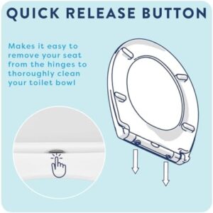 Croydex Constance Flexi-Fix Toilet Seat Soft Close Toilet Seat with Quick Release & Adjustable Hinges – White - Image 3