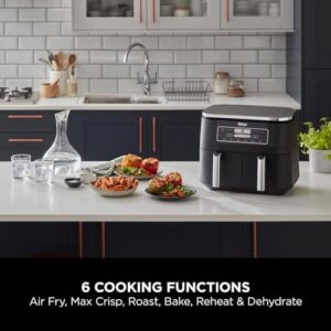 Ninja Foodi Dual Zone Air Fryer AF300UK 6-in-1 7.6L Digital Air Fryer with 2 Drawers – Black - Image 5