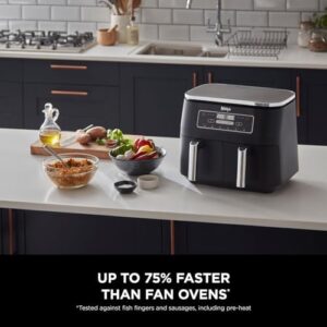 Ninja Foodi Dual Zone Air Fryer AF300UK 6-in-1 7.6L Digital Air Fryer with 2 Drawers – Black - Image 7