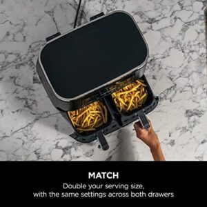 Ninja Foodi Dual Zone Air Fryer AF300UK 6-in-1 7.6L Digital Air Fryer with 2 Drawers – Black - Image 10