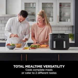 Ninja Foodi Dual Zone Air Fryer AF300UK 6-in-1 7.6L Digital Air Fryer with 2 Drawers – Black - Image 11