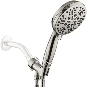 High Pressure Shower Head with Handheld Handheld Shower Head with 5 Spray Modes & Stainless Steel Hose – Brushed Nickel - Image 8