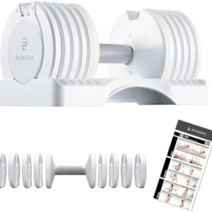 BYZOOM FITNESS Adjustable Dumbbell Set Adjustable Dumbbell Set 25lb (Pair) – 5-in-1 Home Gym Weights