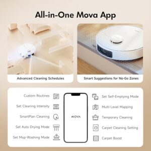 Mova P10 Pro Ultra Robot Vacuum and Mop Robot Vacuum & Mop with 13000Pa Suction and Auto Cleaning Dock - Image 7