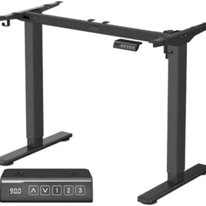 VASAGLE Electric Standing Desk Frame LSD021B02 Electric Height Adjustable Standing Desk Frame with Memory Settings – Black