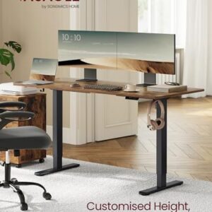VASAGLE Electric Standing Desk Frame LSD021B02 Electric Height Adjustable Standing Desk Frame with Memory Settings – Black - Image 3